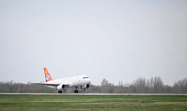 В Кыргызстан прибыл новый самолет Airbus 320 для президента страны