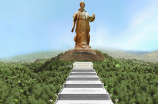 В Туркменистане завершилось строительство монумента Махтумкули