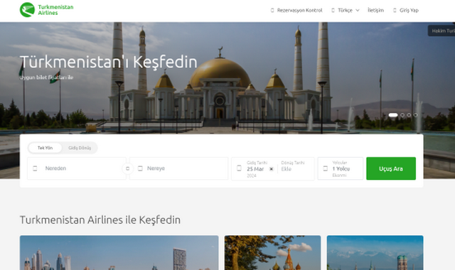 Представительство авиакомпании «Туркменистан» запустило свой официальный веб-сайт на турецком языке